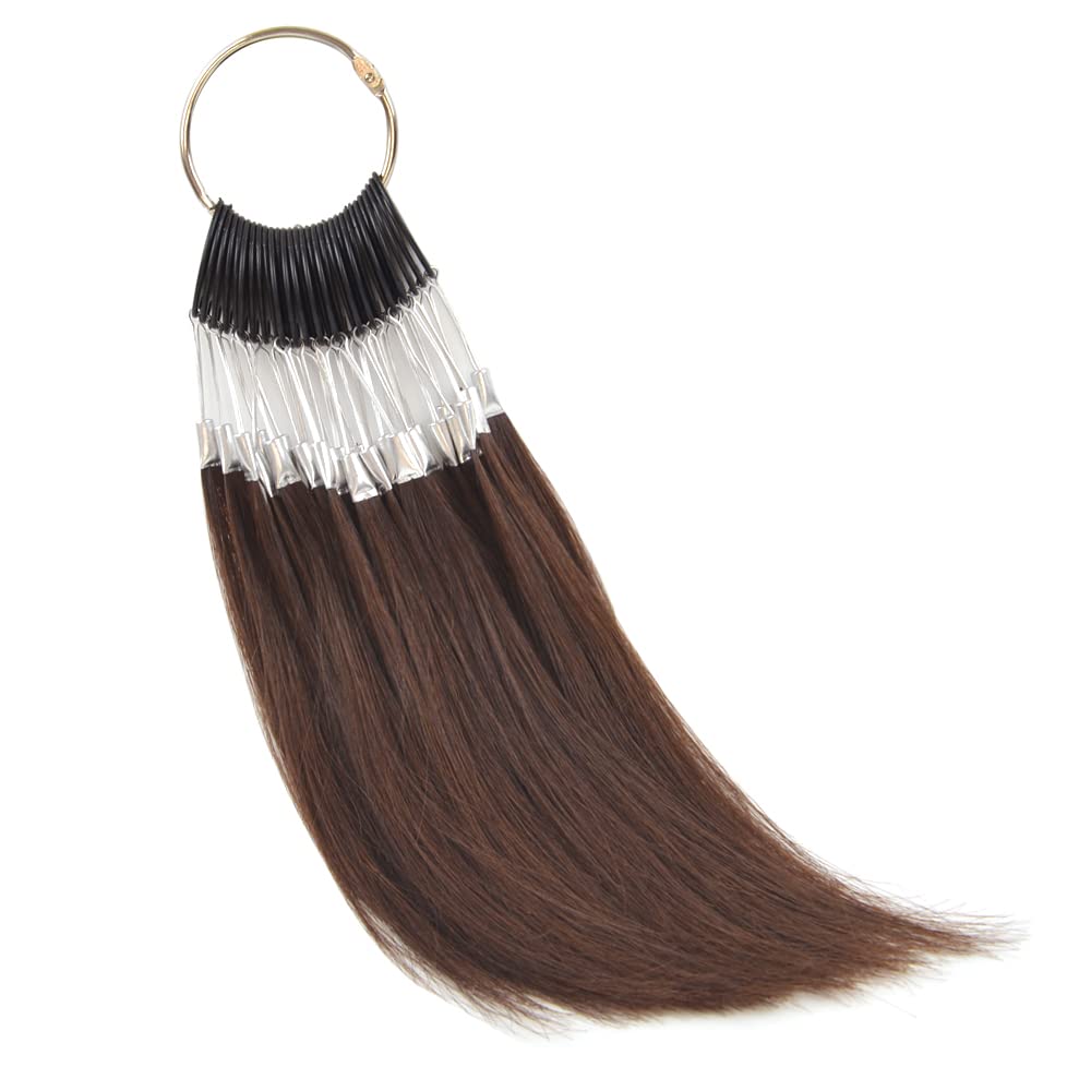 30 mechones por juego de muestras de cabello humano 100% prueba de anillos de color para extensiones de cabello humano y peluquería de salón de