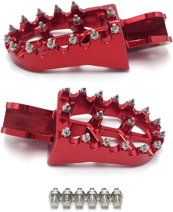 Estriberas de motocicleta para SurRon, soporte CNC para accesorios SurRon, Light Bee SurRon CRF150F CRF230F (rojo)