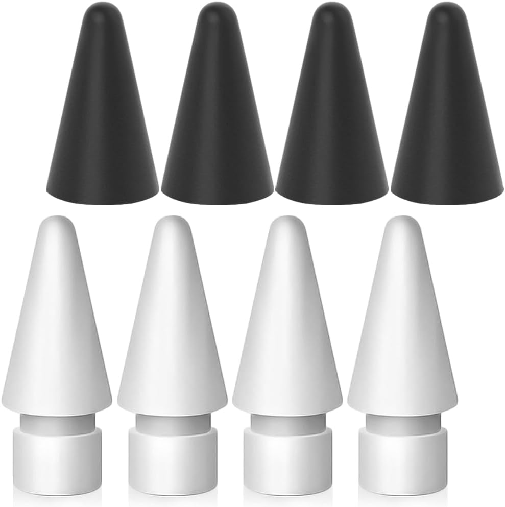 SIXFU Puntas de repuesto para Apple Pencil de 1 generación y 2, punta de lápiz Apple con protector de sensación de papel silencioso, accesorios para