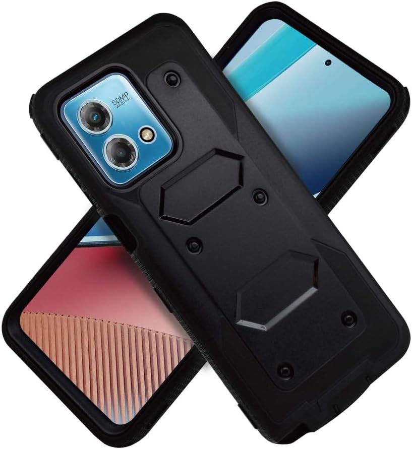 6goodeals Funda protectora para Moto G Stylus 4G 2023 con protector de pantalla integrado, doble capa protectora a prueba de golpes Motorola G