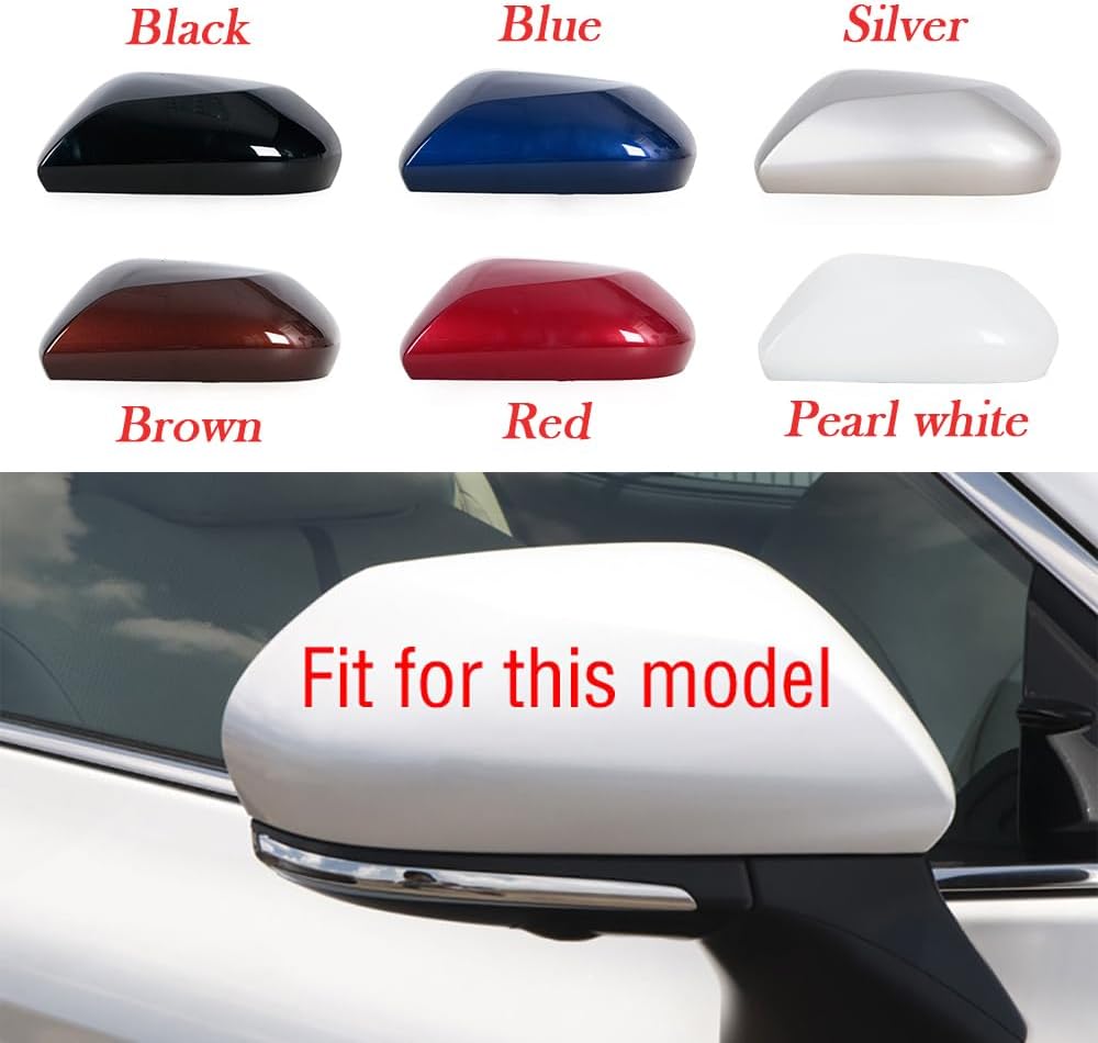 JESYMBX Para Toyota Camry V70 8th 2018-2021 Cubierta del espejo retrovisor Tapa del ala del coche Tapa lateral de la puerta Shell derecha Negro