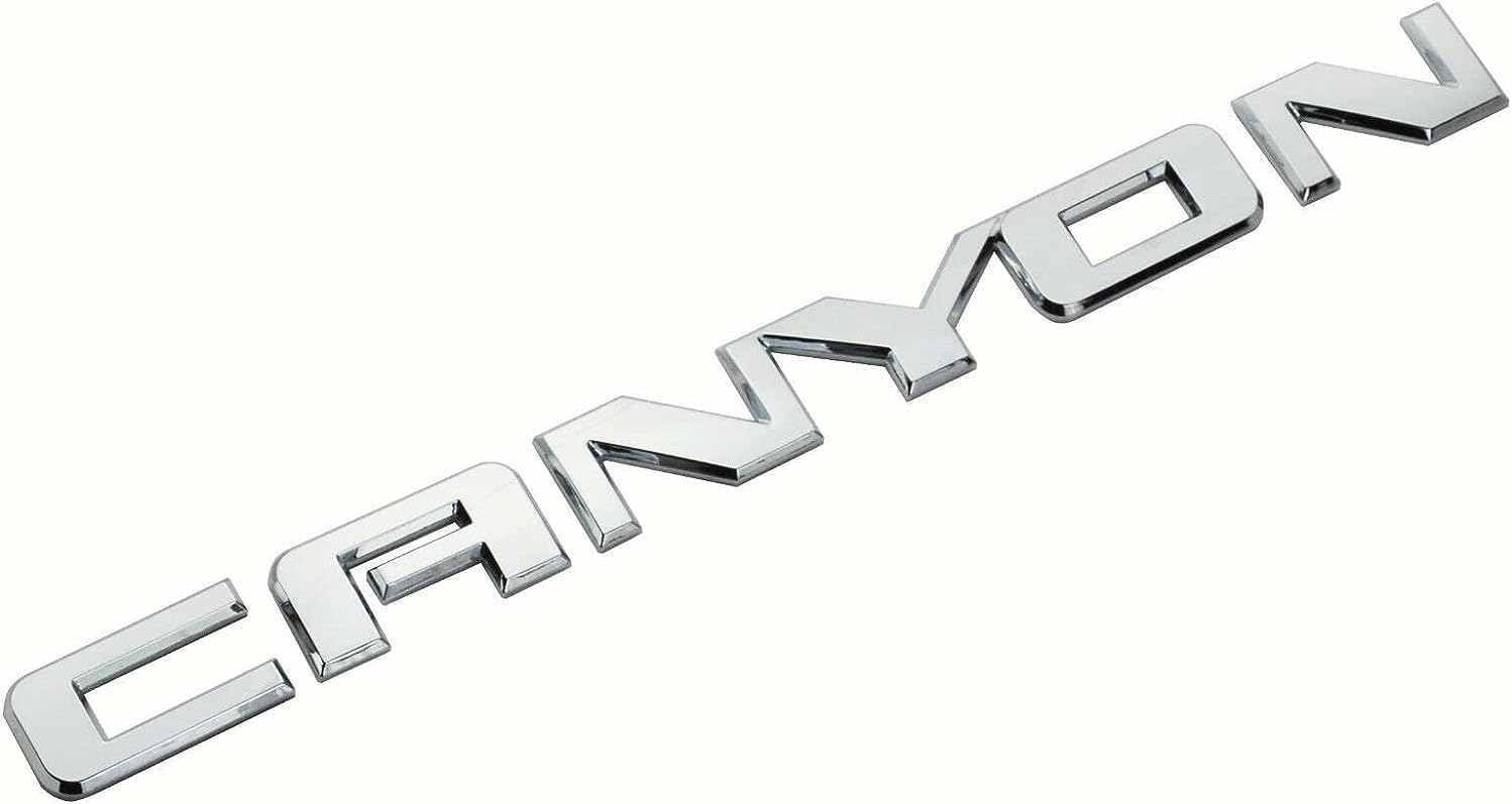 1 emblema de cañón para puerta lateral delantera y trasera para portón trasero, placa de identificación 3D, 22900425, repuesto para Canyon (cromado)