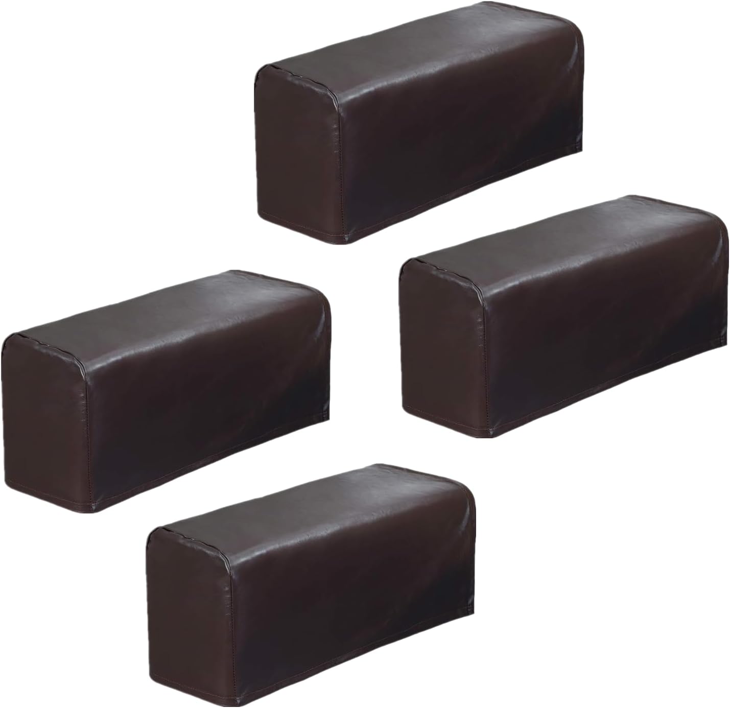 Avtytsda Juego de 2 fundas de cuero sintético para reposabrazos de sofá, antideslizantes, impermeables, protectores de reposabrazos para muebles,