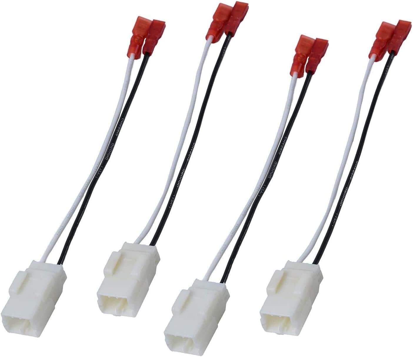 72-6514 Paquete de 4 cables de cables de cables para Jeep Chrysler Dodge Vehículos Altavoces Adaptador Adaptador Adaptador Enchufe