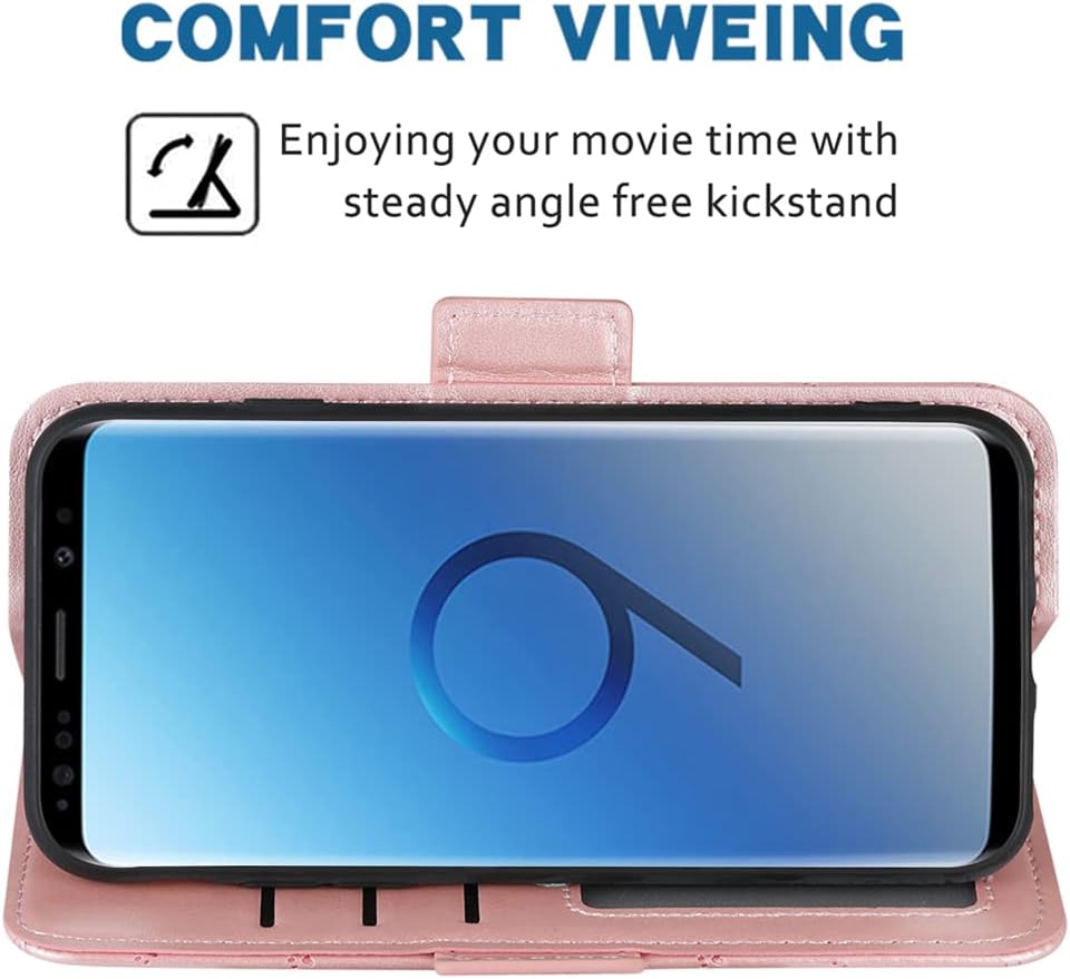 Compatible con Cubot X19 – Funda tipo cartera con correa de muñeca de cuero, soporte para tarjetas, accesorios para celda, monedero, ranura de