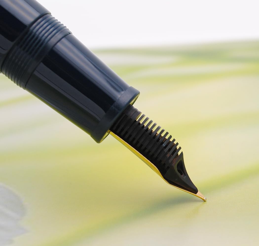 JINHAO 9019 – Pluma estilográfica Dadao Series con convertidor de tinta de alta capacidad (azul oscuro, punta fina de 0.020 in)