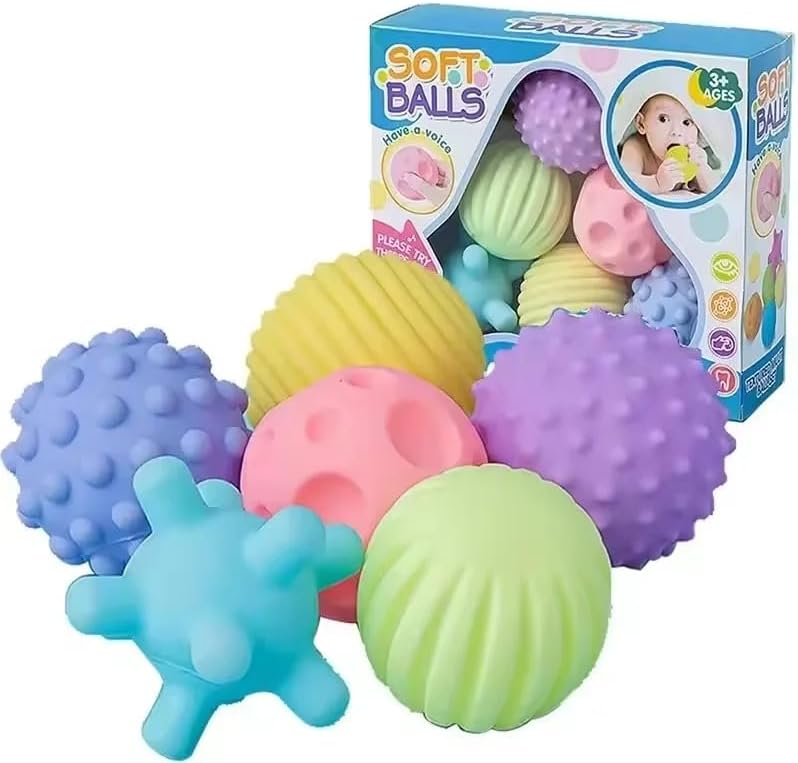 Bolas sensoriales para bebé, juguetes sensoriales para bebés de 6 a 12 meses para niños pequeños de 1 a 3 años, juegos de regalo de bolas suaves con