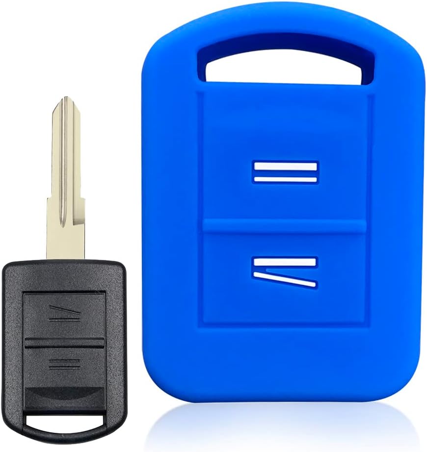 Aikchi Para Opel Monza Mokka Key Shell Casos Silicona Car Key Cover (azul)