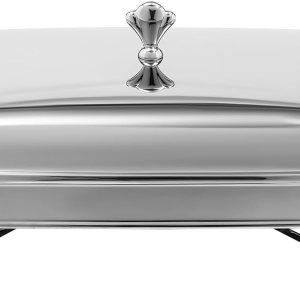 Fetcoi Juego de bufé de platos de 2.6 cuartos de galón Servidores y calentadores de bufé de acero inoxidable, platos de roce para horno, calentador Fetcoi Juego de bufé de platos de 2.6 cuartos de galón Servidores y calentadores de bufé de acero inoxidable, platos de roce para horno, calentador