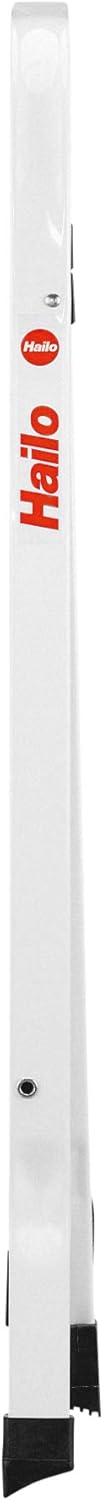 Hailo K20 StandardLine – Escalera plegable con dos escalones anchos y alfombrillas antideslizantes, altura de trabajo de hasta 8.07 pies, peso 10.58