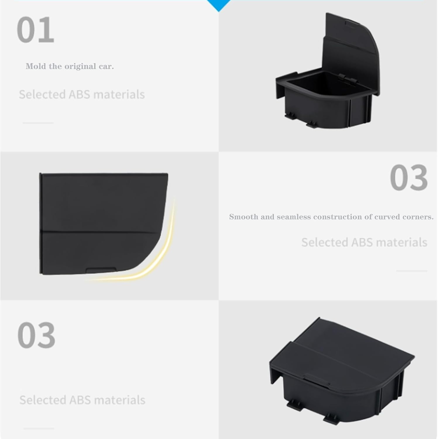 Oiqasoxl Organizador de consola central para BMW X3 iX3 X4 iX4 M3 2019-2024 caja de almacenamiento oculta para automóvil, BMW X3 X4 M2 M3 i3 328i