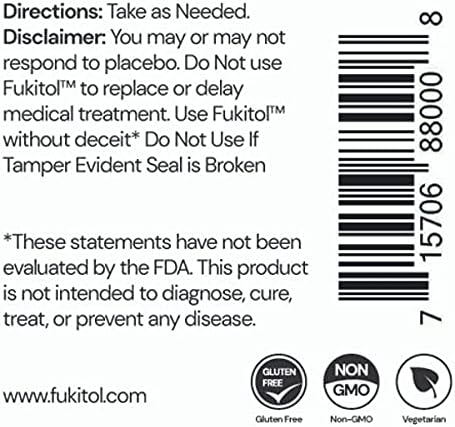 Fukitol Píldoras de placebo de 30 unidades – Cuando es hora de hacer un cambio – Cápsula de píldora de azúcar pura y honesta