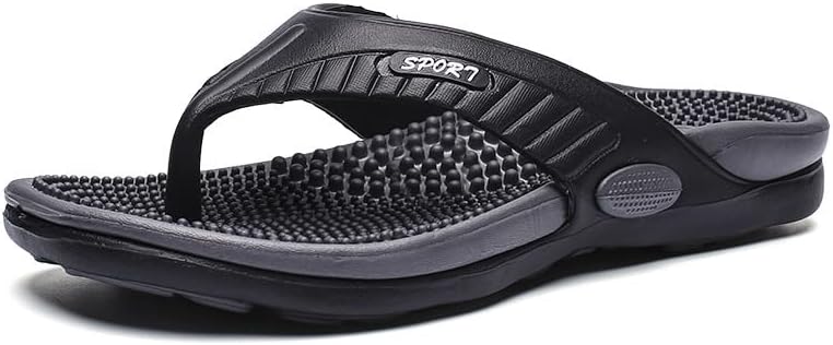 DSLED Sandalias de masaje para hombres y mujeres, sandalias de acupresión, pantuflas de masaje, alivio de fascitis plantar, talón, arco, artritis,