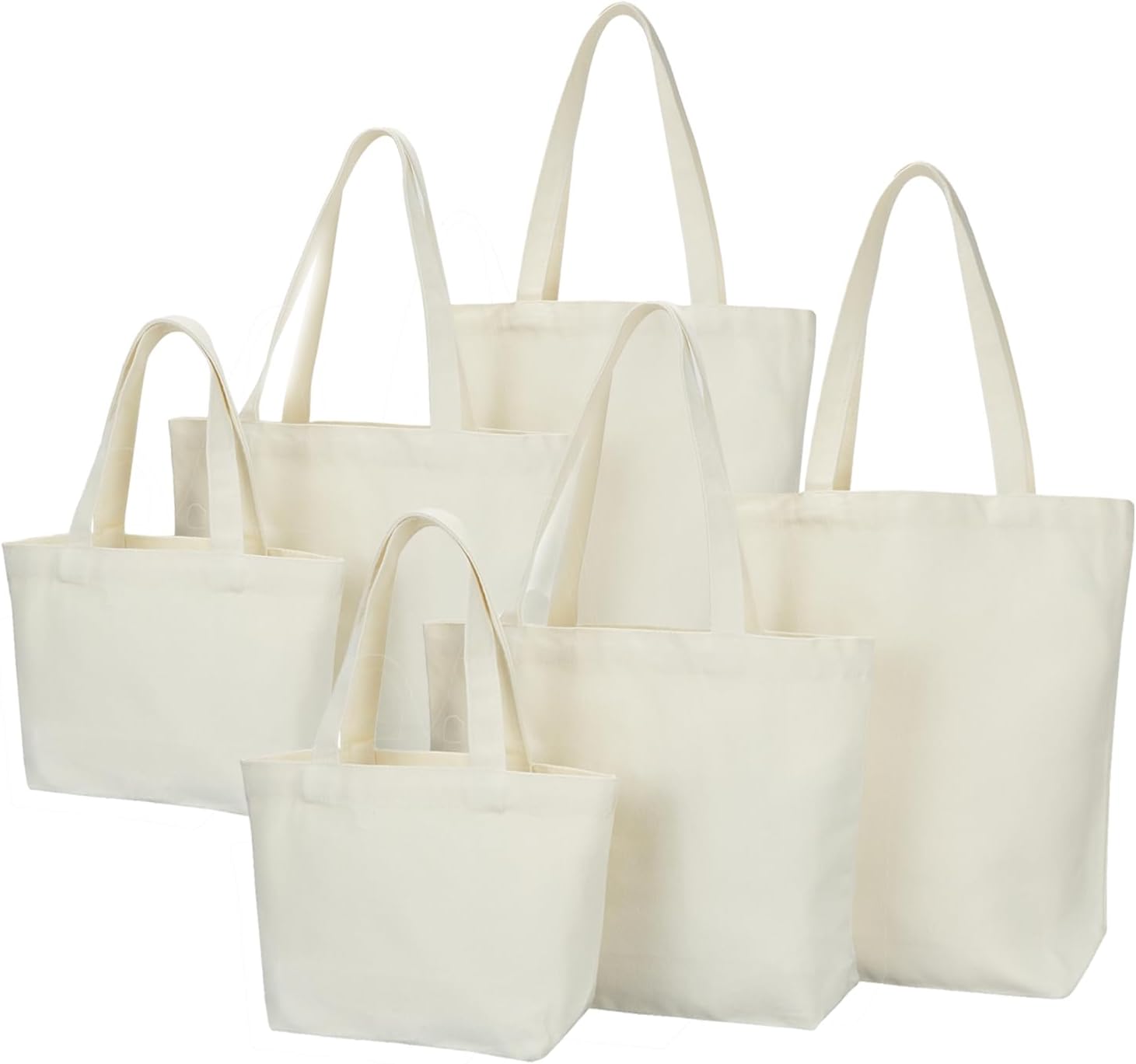Bolsa de lona, bolsas reutilizables con asas resistentes, bolsa estética para regalos de cumpleaños, compras, viajes