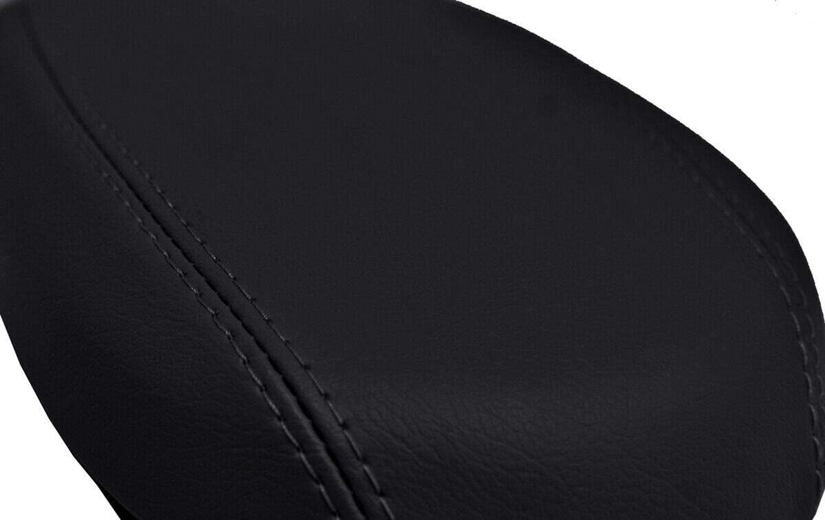 Autoguru Cubierta de reposabrazos de la tapa de la consola piel de cuero de PVC hecha para Hyundai Veloster 2012-2018 negro