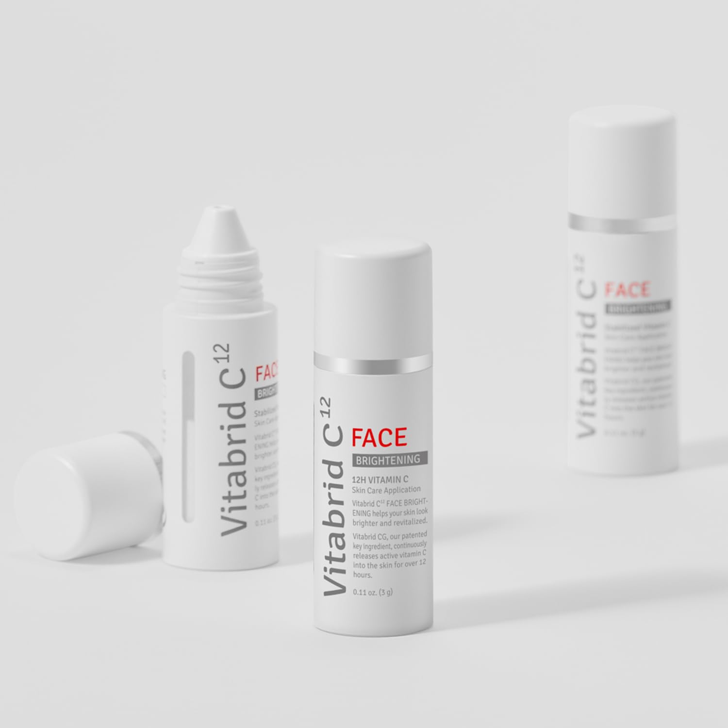 Polvo iluminador facial con vitamina C para el rostro con niacinamida  Vit C cristalizado activo de 12 horas para el cuidado de la piel, tono de