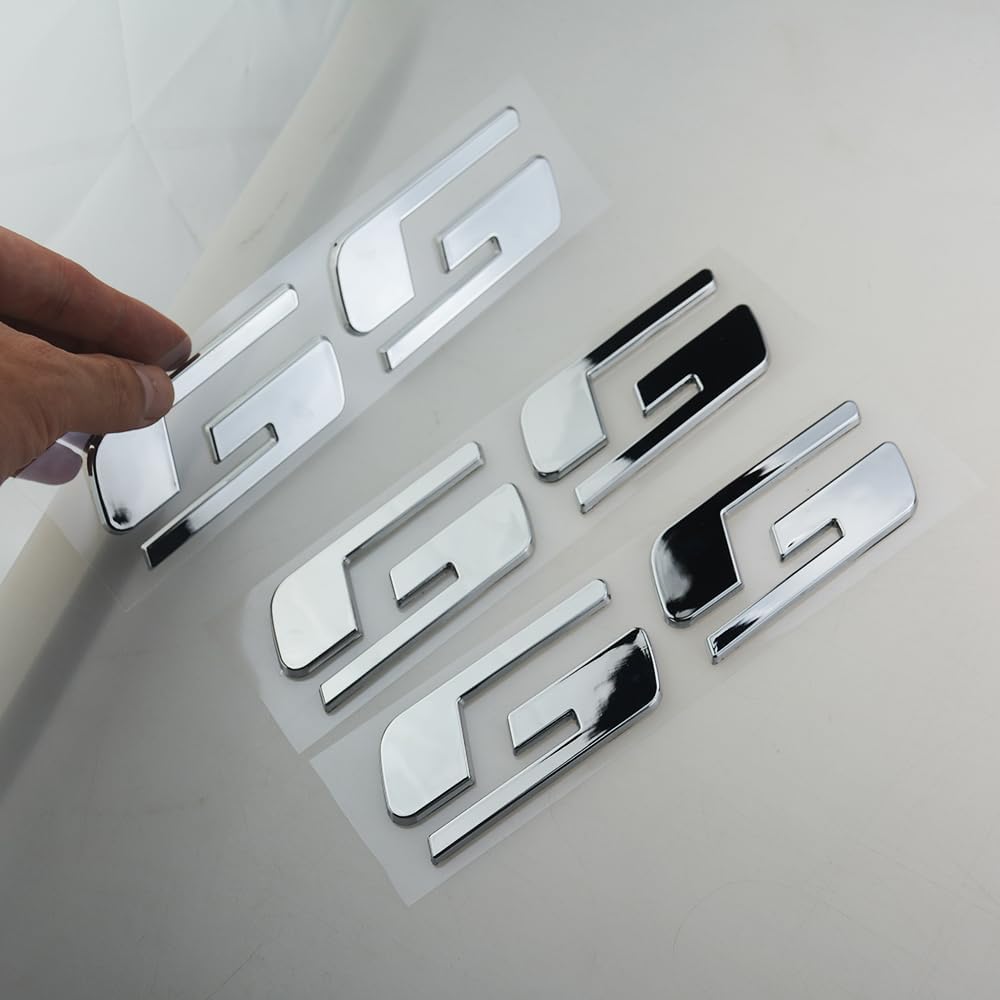 3 calcomanías de repuesto para placa de identificación con logotipo 3D SS para Silverado Sierra (cromado)