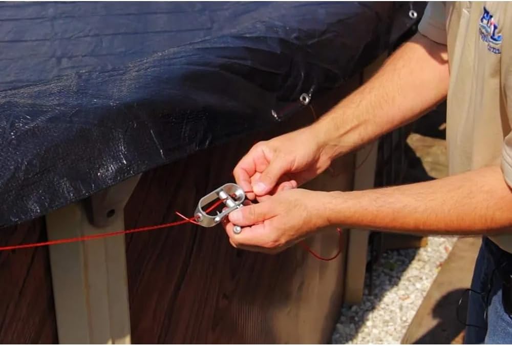 Cubierta de piscina de invierno de lujo para piscinas redondas de 18 pies  AzulNegro  Fácil de instalar, protección UV y duradera  Incluye material