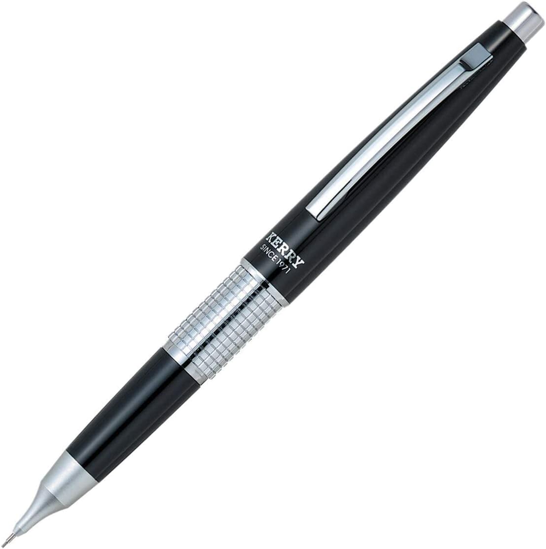Pentel Sharp Kerry – Portaminas (0.028in), barril negro, 1 bolígrafo (P1037A)