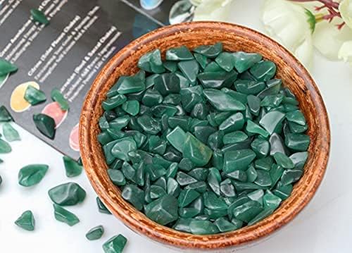 Chips de cristal de aventurina verde a granel, piedras preciosas curativas naturales de forma irregular, piedra triturada Reik curativa, chips de