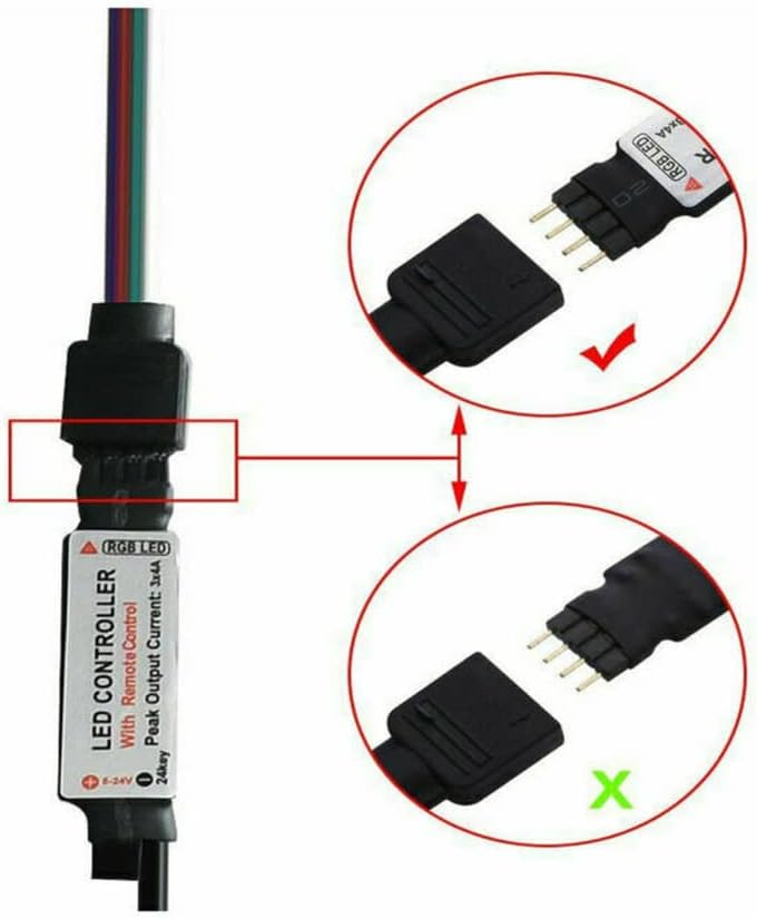 asky Tira de luz LED DC de 5 V, USB que cambia de color, retroiluminación de TV RGB + control remoto (3.3 ft)