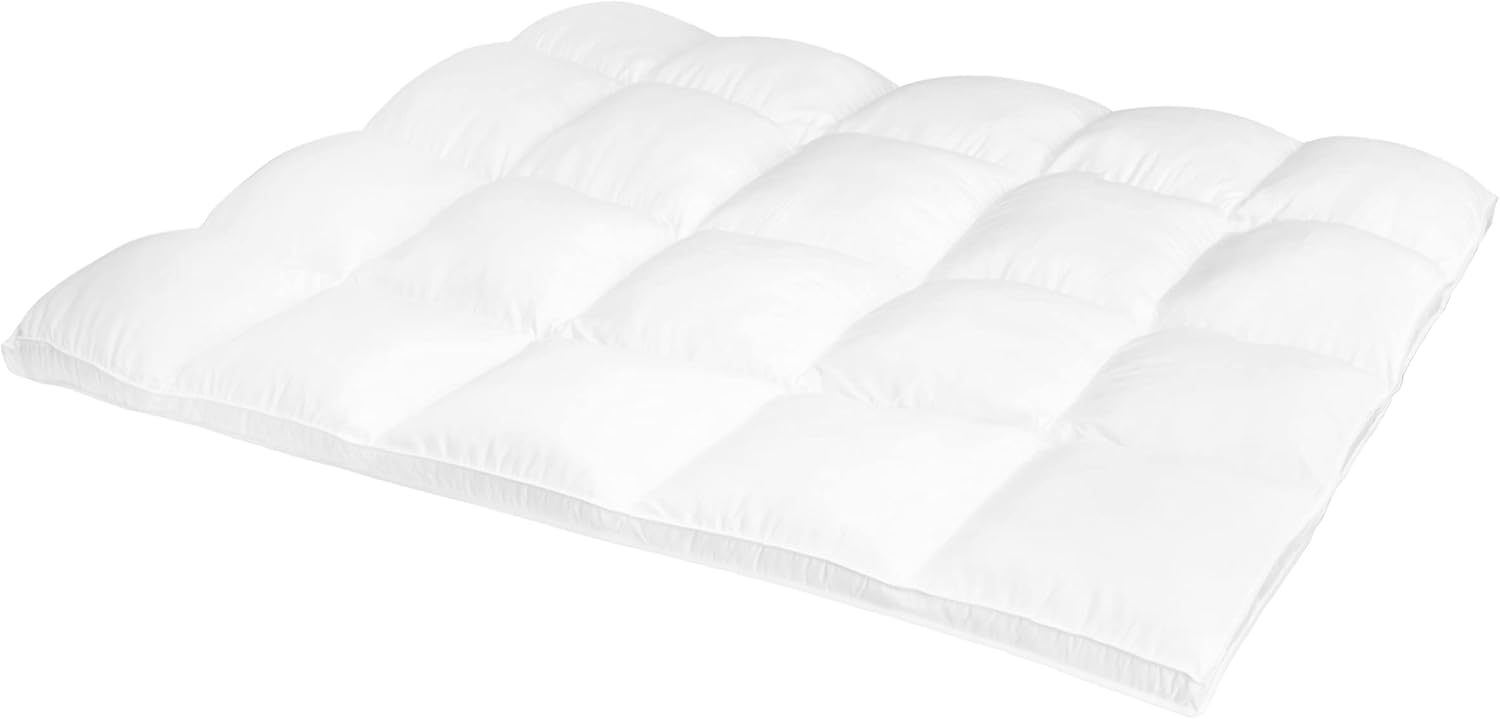Superior Cubrecolchón, alternativa al plumón, almohada de cama de 2 pulgadas de profundidad, almohadilla cómoda, protector de colchón esponjoso,