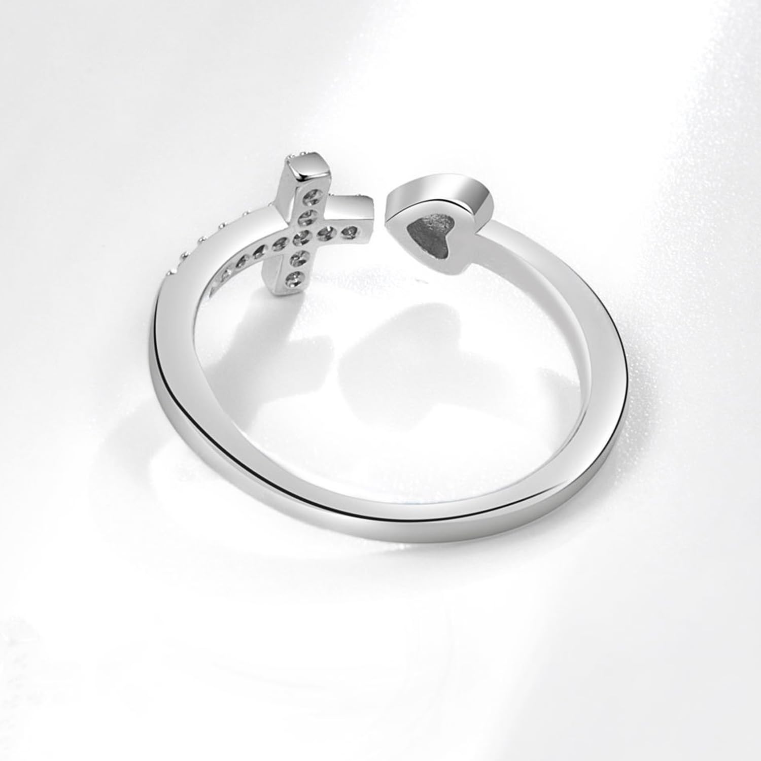 925 Sterling Silver Ring Minimalist Adjustable Rings Band Handmade Rings for Women Girls (Color 3)