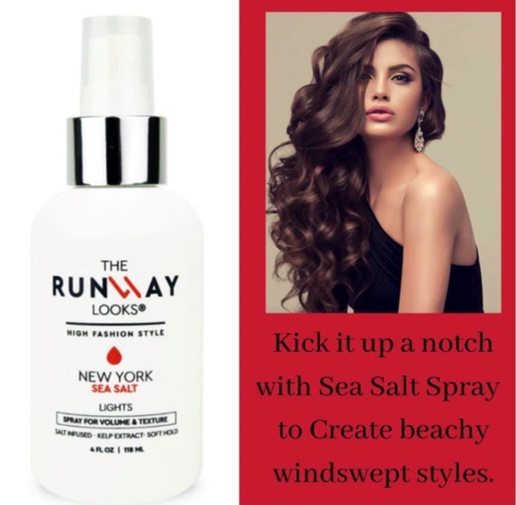 Spray de volumen y textura de sal marina, ondas playeras y cuerpo, con extracto de algas, proporciona grosor y volumen adicionales, para todo tipo