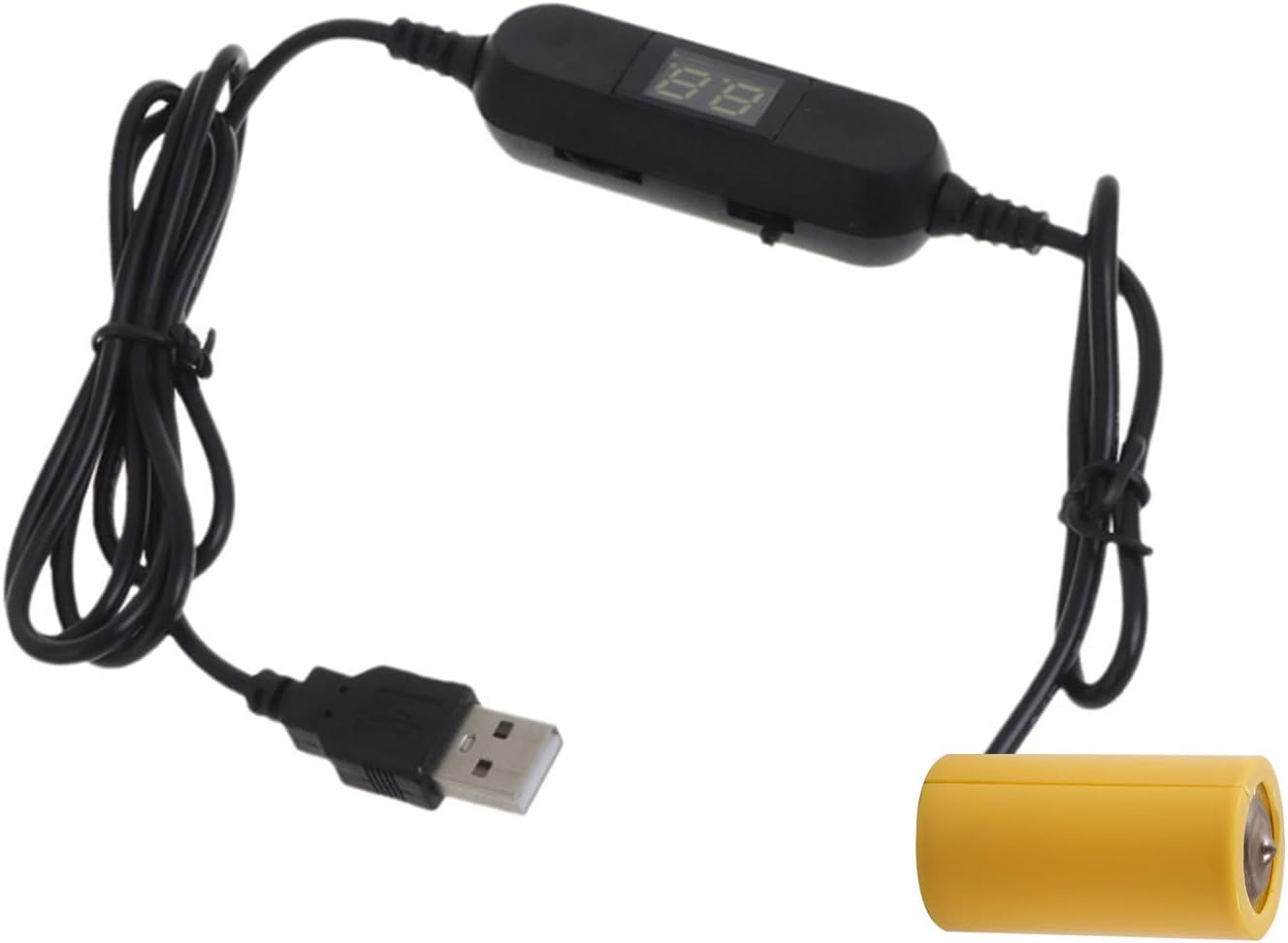 Axyghmz Cable de batería USB a LR14 de 1.5 V, 3 V, 4.5 V, 6 V, 7.5 V, cable convertidor, reemplazo, 1-5 unidades, baterías LR14, 47.2 in, Lr14, 1,5