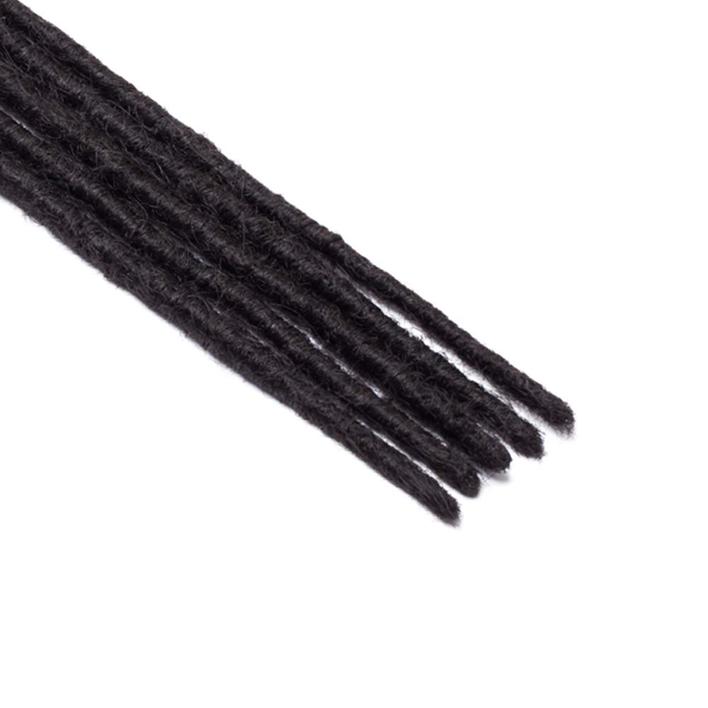 Extensiones de rastas cortas de 12 pulgadas, 5 hebras, suaves hechas a mano, rastas de ganchillo para hombres, reggae hip-pop, marrón oscuro