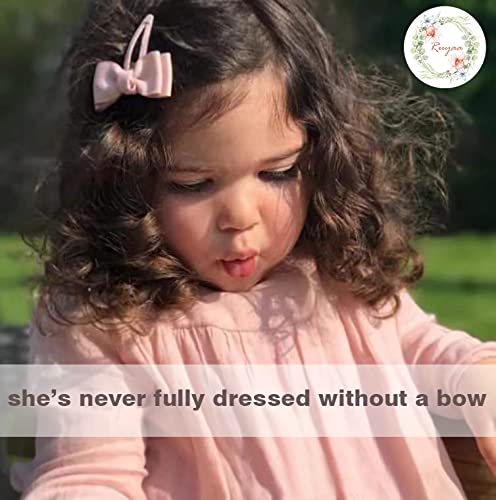 Ruyaa 40 lazos pequeños para el cabello con clips envueltos, pinzas para el pelo de niños pequeños, pasadores para bebés, accesorios para el cabello