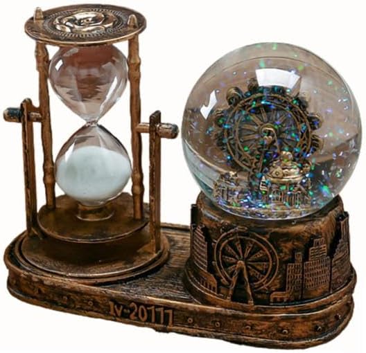 MANFAITH, Temporizadores de arena para niños, reloj de hora con arena, temporizador de reloj de arena, tamaño 6.7 x 5.5 in (amarillo), adecuado para