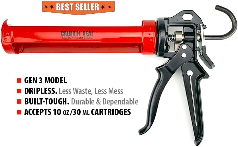 Caulkzilla C&S Pistola de calafateo -10.5 fl oz10oz – Relación de empuje 181