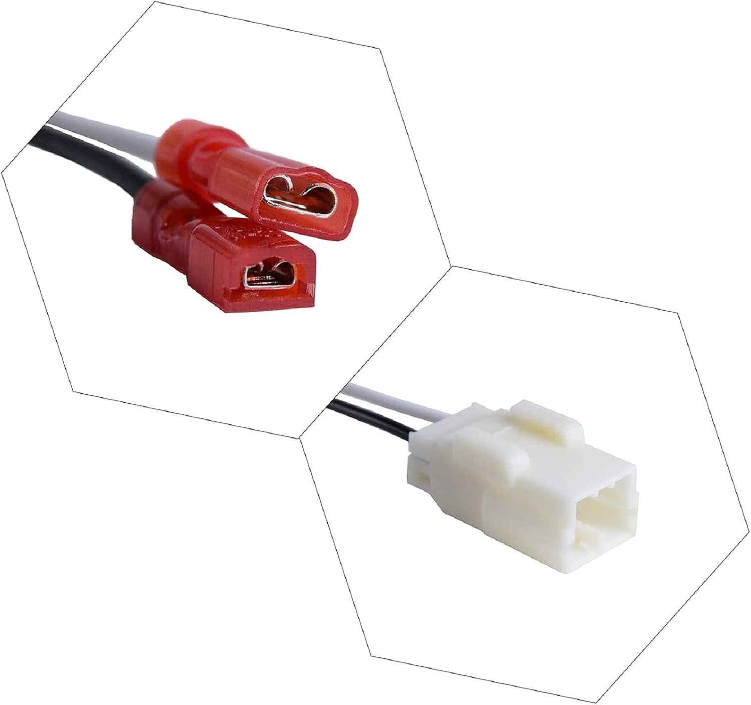72-6514 Paquete de 4 cables de cables de cables para Jeep Chrysler Dodge Vehículos Altavoces Adaptador Adaptador Adaptador Enchufe