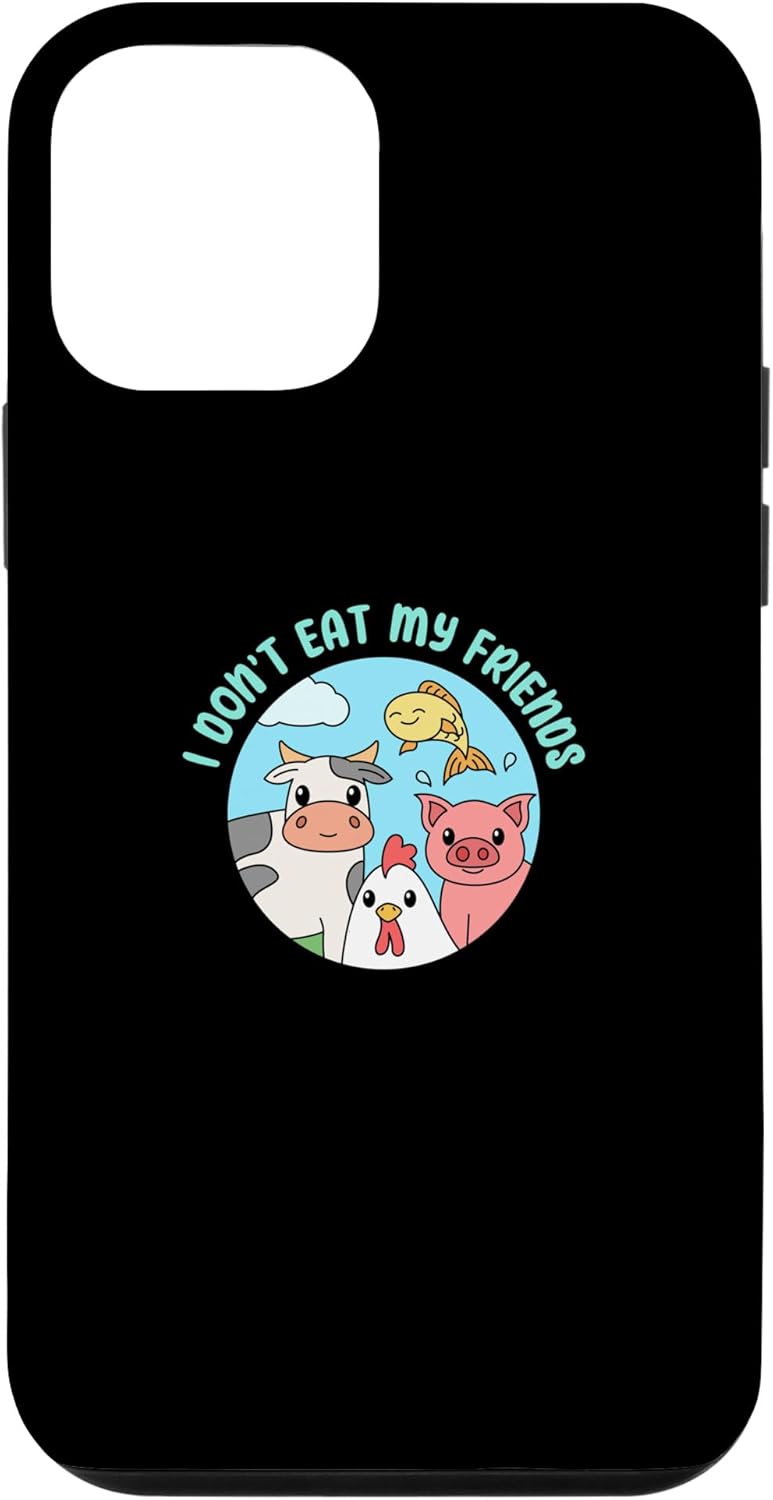 iPhone 12 mini Friends Fish Chicken Pig Design for Vegan People Case