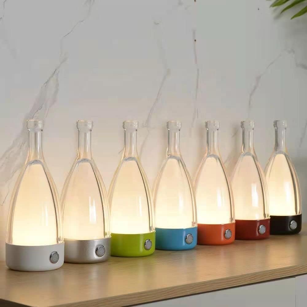 ‘Anna’ – Lámpara de mesa moderna, luz LED inalámbrica dividida, interruptor de control táctil de atenuación, recargable por USB, luz elegante para