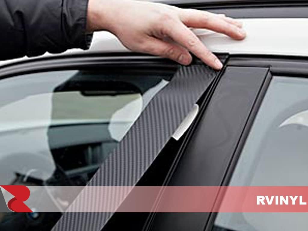 Rvinyl Moldura de ventana de poste de pilar compatible con Chevrolet Cruze 2011-2015 – Mate (negro)