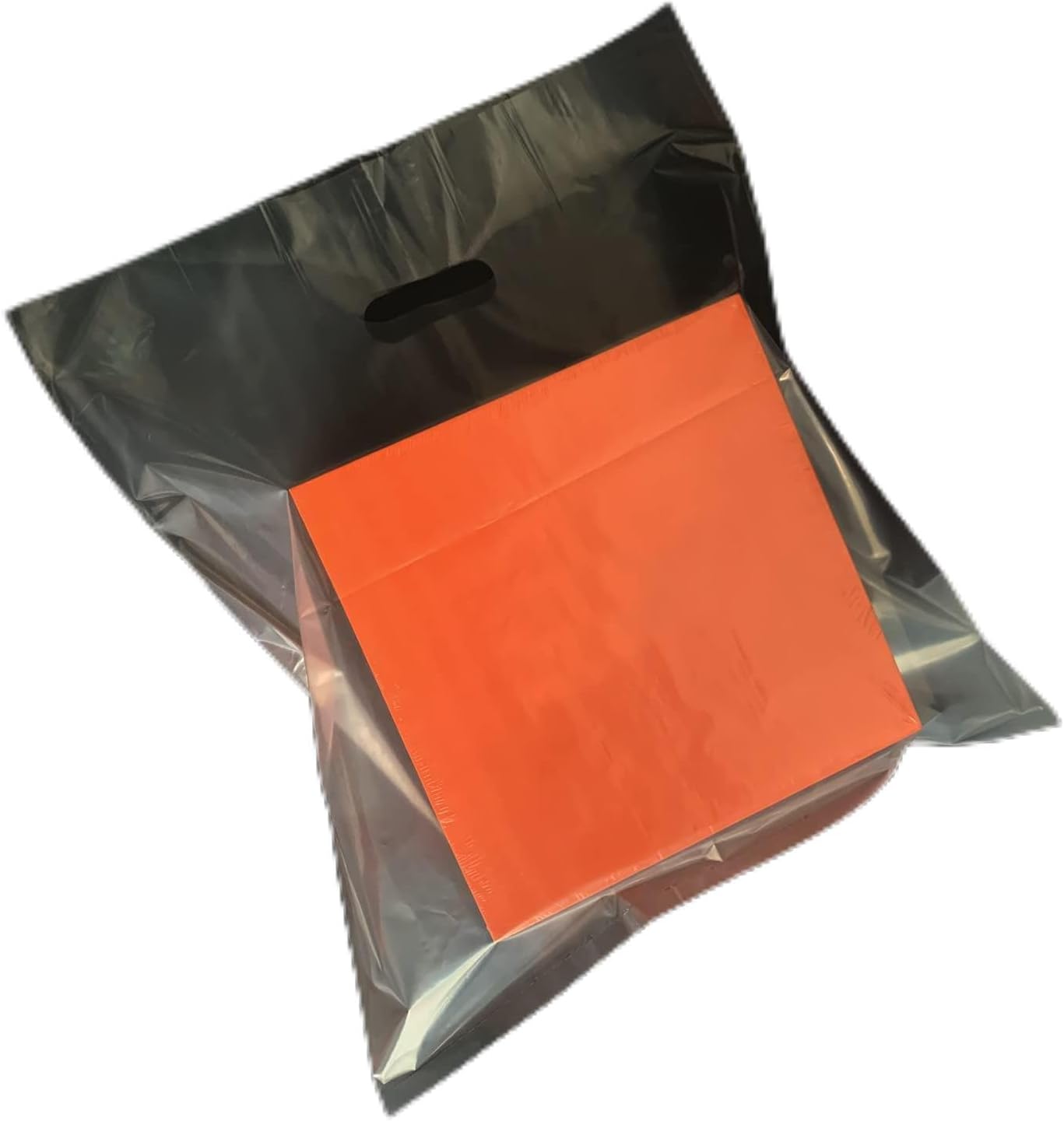 Paquete de 50 bolsas de plástico transparente extra grandes de 26 x 26 pulgadas con asas, feria comercial, recuerdos de fiesta y múltiples ocasiones