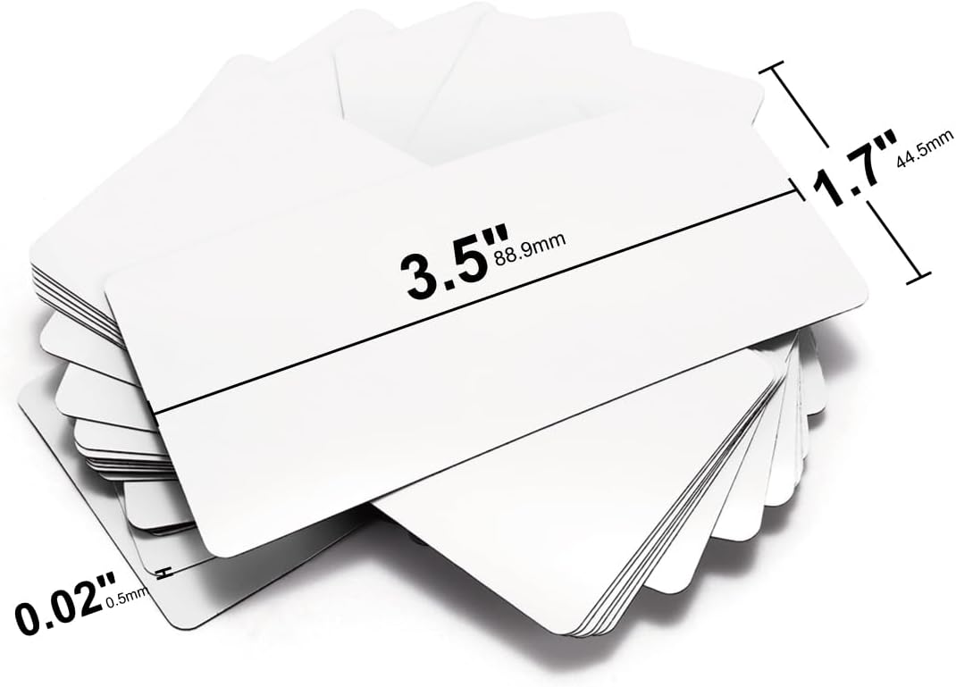Etiquetas magnéticas de borrado en seco de 3.5 x 1.7 pulgadas, 30 etiquetas magnéticas, etiquetas magnéticas blancas impermeables para pizarras