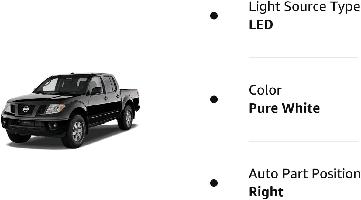 XtremeVision LED interior para Nissan Frontier 2005-2015 (5 piezas) kit de LED interior blanco puro + herramienta de instalación