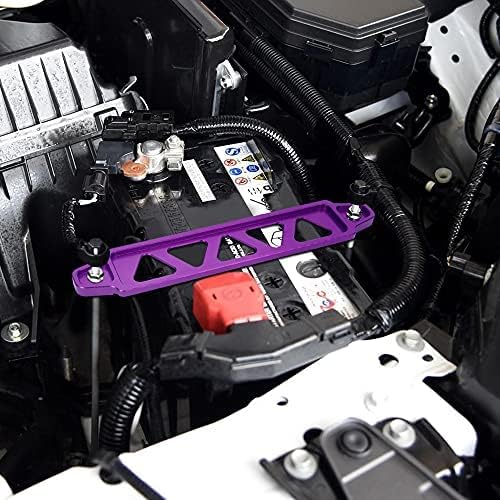 TOMALL Soporte de amarre de batería para automóvil de aleación de aluminio Soporte de montaje de batería Accesorios de bloqueo para Honda Civic
