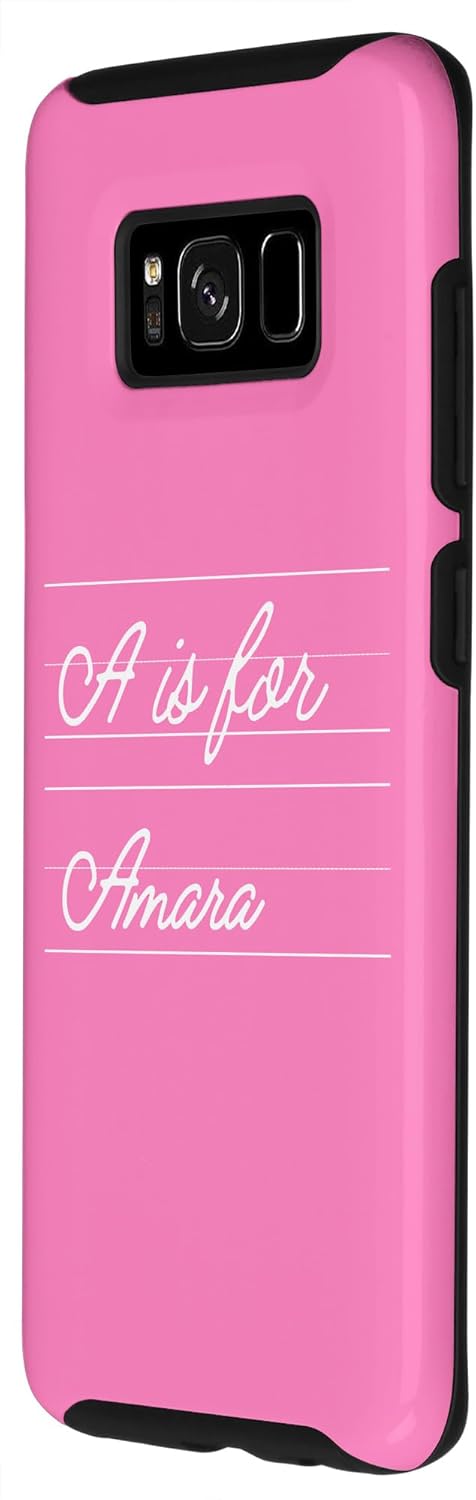 Galaxy S8 Personalized A is for Amara Name Student Kindergarten Girl Case