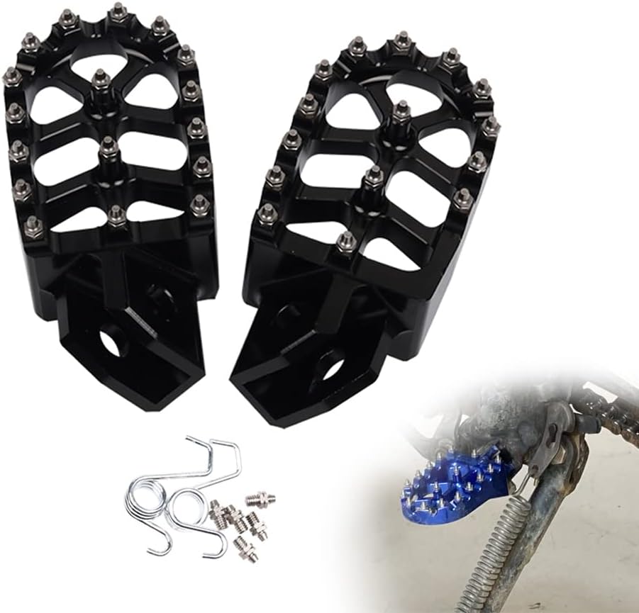 Reposapiés de motocicleta CNC Wide Foot Pegs Pedal para Yamaha YZ80 YZ125 YZ250 YZ500 YZ490 WR200 WR250 WR500 TTR90 TTR110 TTR125 TTR250 XT250