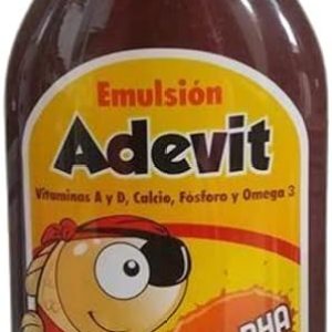 EMULSION ADEVIT ACEITE HIGADO DE BACALAO 8.1 fl oz Sabor PlátanoAceite de Hígado de Bacalao EMULSION ADEVIT ACEITE HIGADO DE BACALAO 8.1 fl oz Sabor PlátanoAceite de Hígado de Bacalao