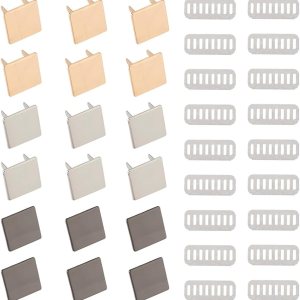 WADORN 18 juegos de etiquetas en blanco para estampado de metal, 3 colores, etiquetas cuadradas de aleación, hechas a mano, etiqueta personalizada WADORN 18 juegos de etiquetas en blanco para estampado de metal, 3 colores, etiquetas cuadradas de aleación, hechas a mano, etiqueta personalizada