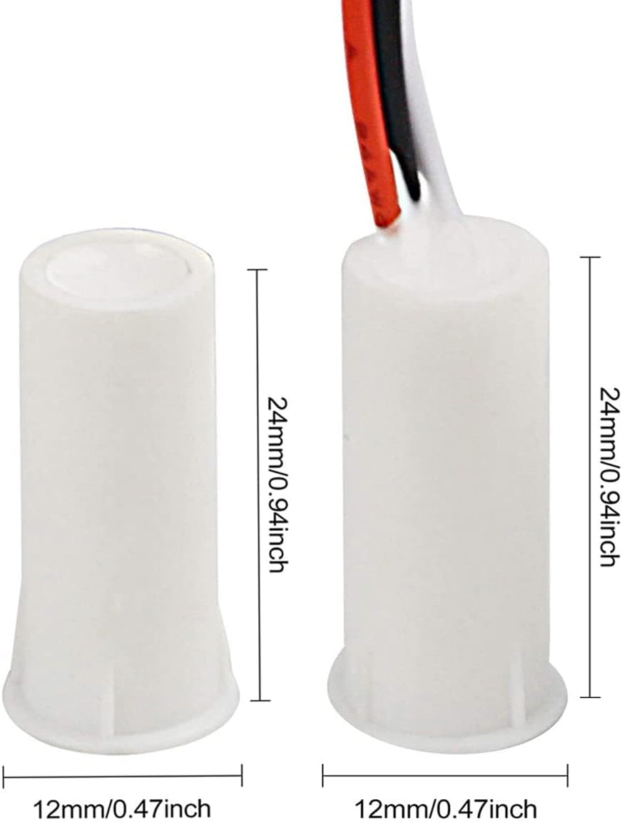 Interruptor magnético RC-35 NCNO empotrado con cable para ventana de puerta, interruptor magnético de puerta, sensor de contacto, para seguridad del