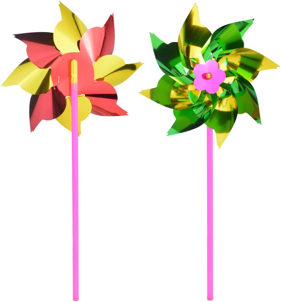 50 molinetes de plástico de arcoíris, molino de viento, molinillos de fiesta, juego de molinetes de bricolaje para niños, juguete para jardín,