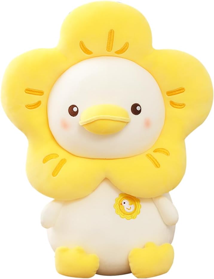 Peluche de pato de peluche suave y lindo juguete de peluche para niños, pato, rosa, 9.8 pulgadas
