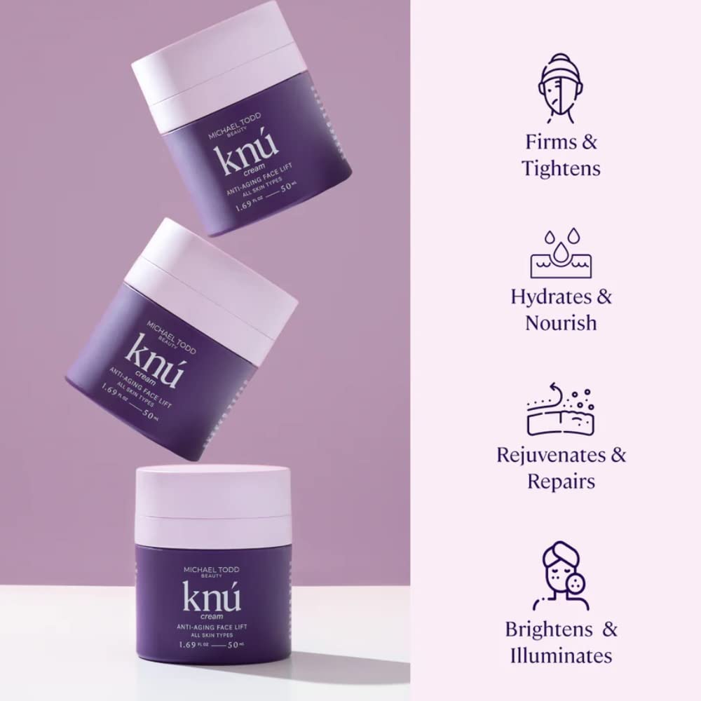 MICHAEL TODD Crema Beauty KNU  Crema para levantar la cara, aclarar y tensar  Para Hidratar y Rejuvenecer  Con Bakuchiol, Péptidos y Secreción de