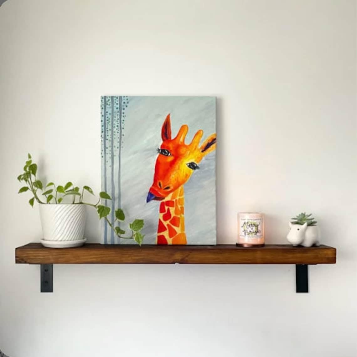 Modern Timber Craft Estante de pared de madera recuperada con soportes angulares de acero  Decoración rústica  2 pulgadas de grosor  30 pulgadas de